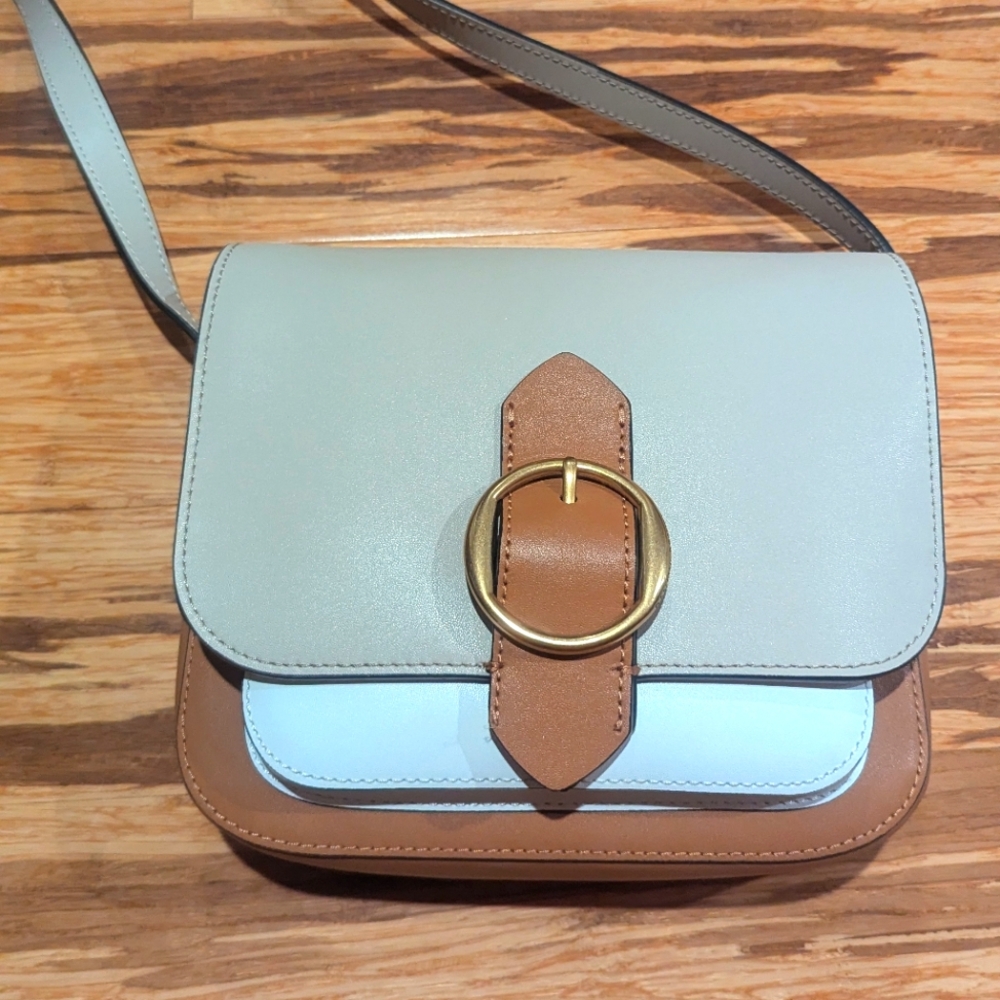 Color-Block Leather Saddle Bag from Banana Republic -NOT Banana Republic Factory